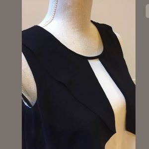 Leopard Draped Collar Chiffon Top ZRS0097